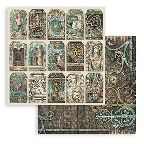 Stamperia Scrapbooking Pad-Magic Forest, Multicoloured, 12 x 12 inches