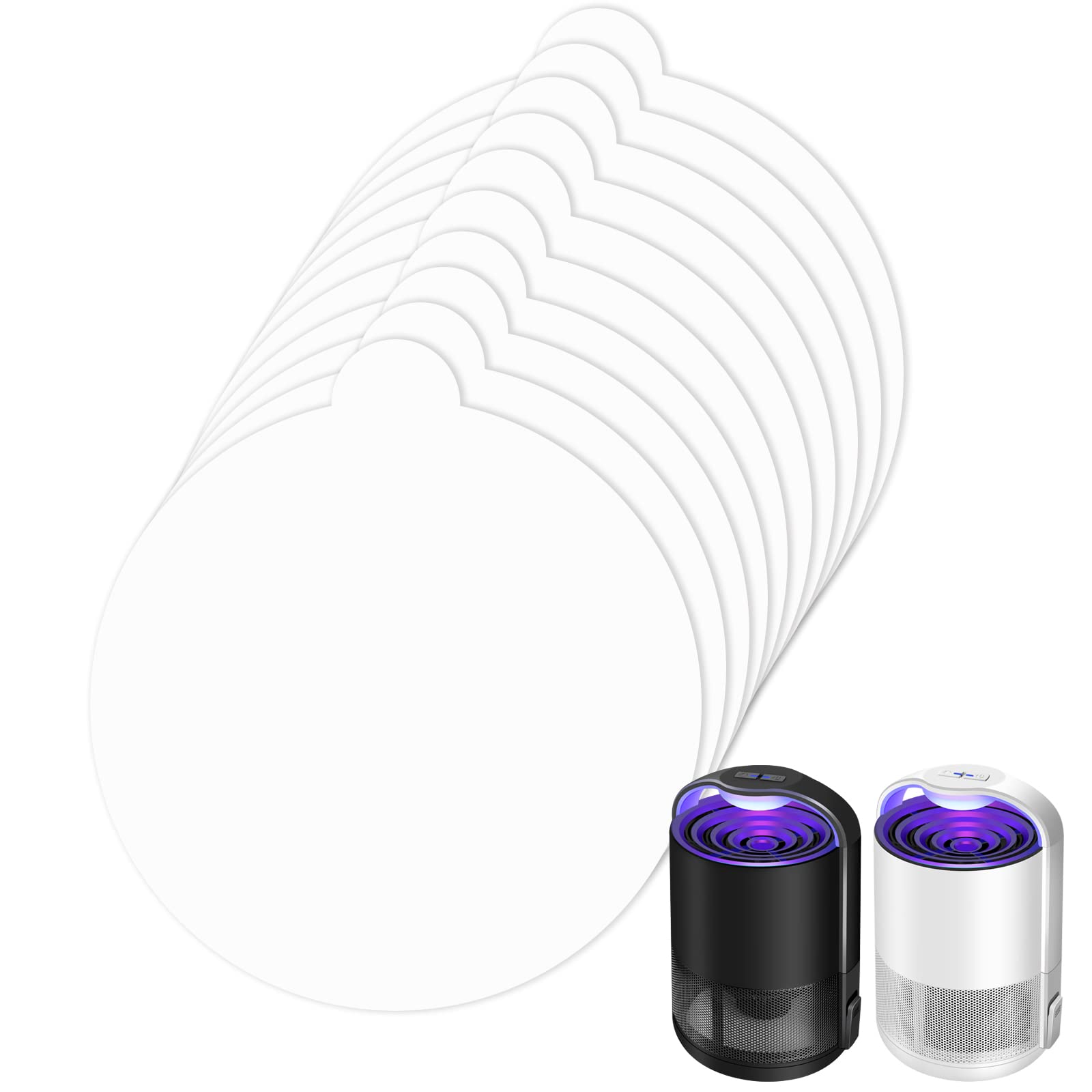Sticky Traps - Insect Catcher for Mosquitoes, Fruit Flies, Gnats, Moths and Houseplant, 10 Pack, White (Zap T360 Pro)