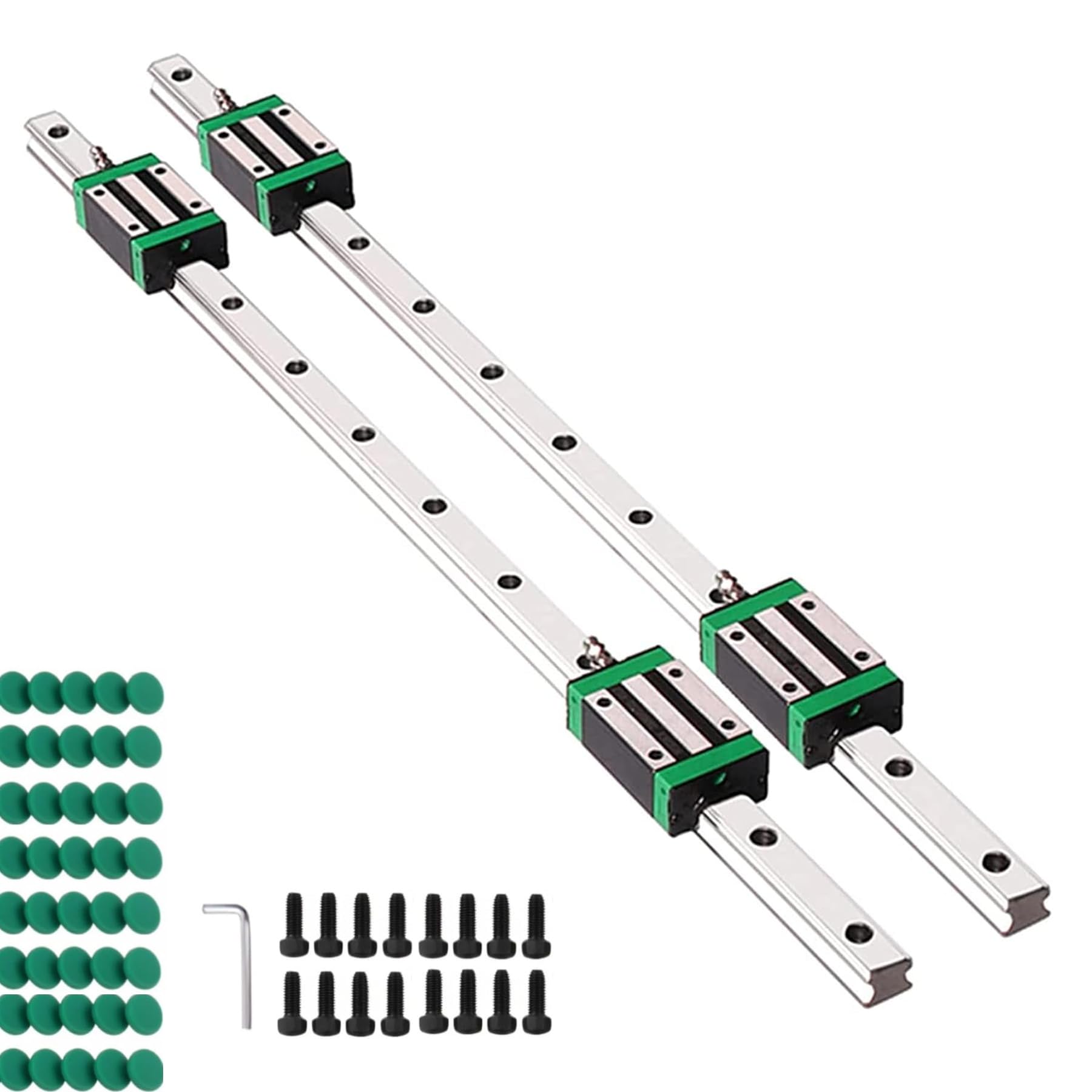 Guida lineare 2 pezzi HGR20 600 mm binario lineare con 4 blocchi scorrevoli HGH20CA per stampanti 3D, macchina CNC, dispositivi elettrici, macchine mediche