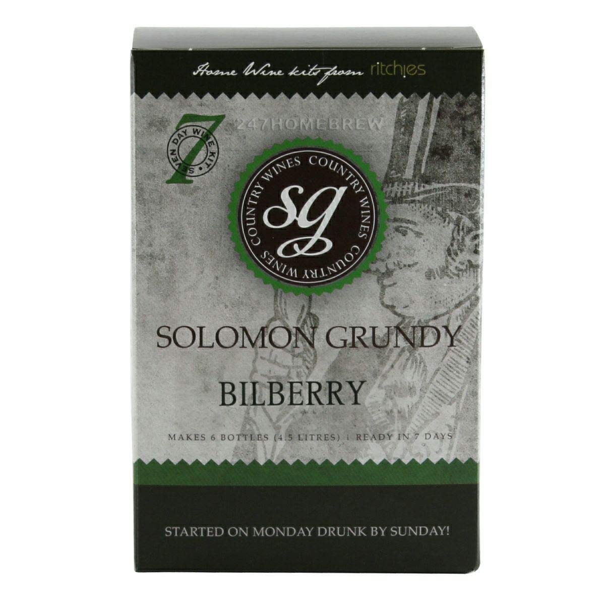 Solomon Grundy Bilberry 7 Day Country Wine Kit - Makes 6 bottles (4.5 litres)