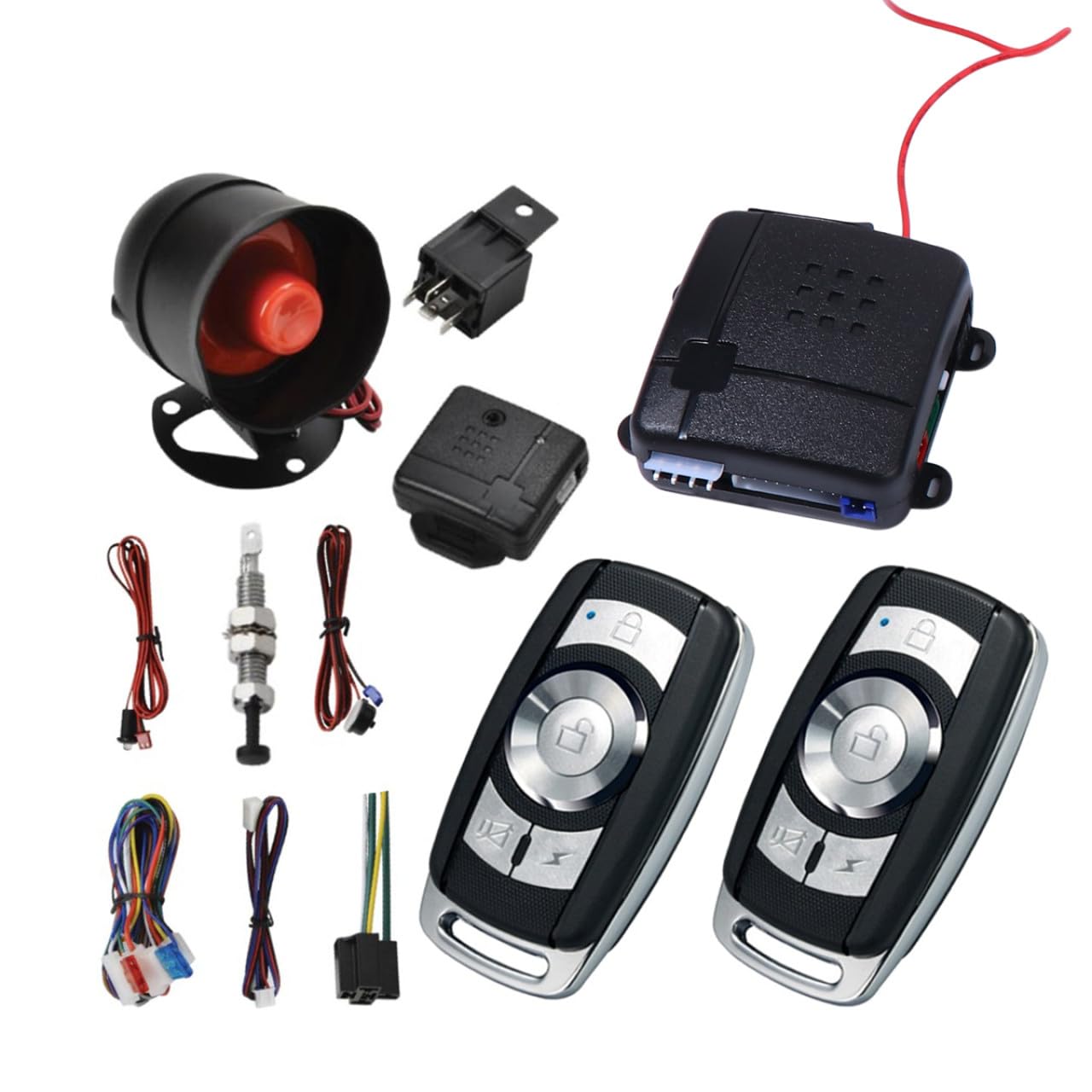 ULTECHNOVO Système Antivol Automobile Alarme pour Voiture, Kit Portable de Sécurité, Activation Automatique, Compatible Verrouillage Central, Protection le Vol, Usage Automobile Quotidien