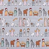 lillestoff magazin no 3 Waschbar bei 30°C Lillestoff Bio Baumwollstoff Auf dem Weg Weihnachtsgeschichte grau bunt 1,5m Breite