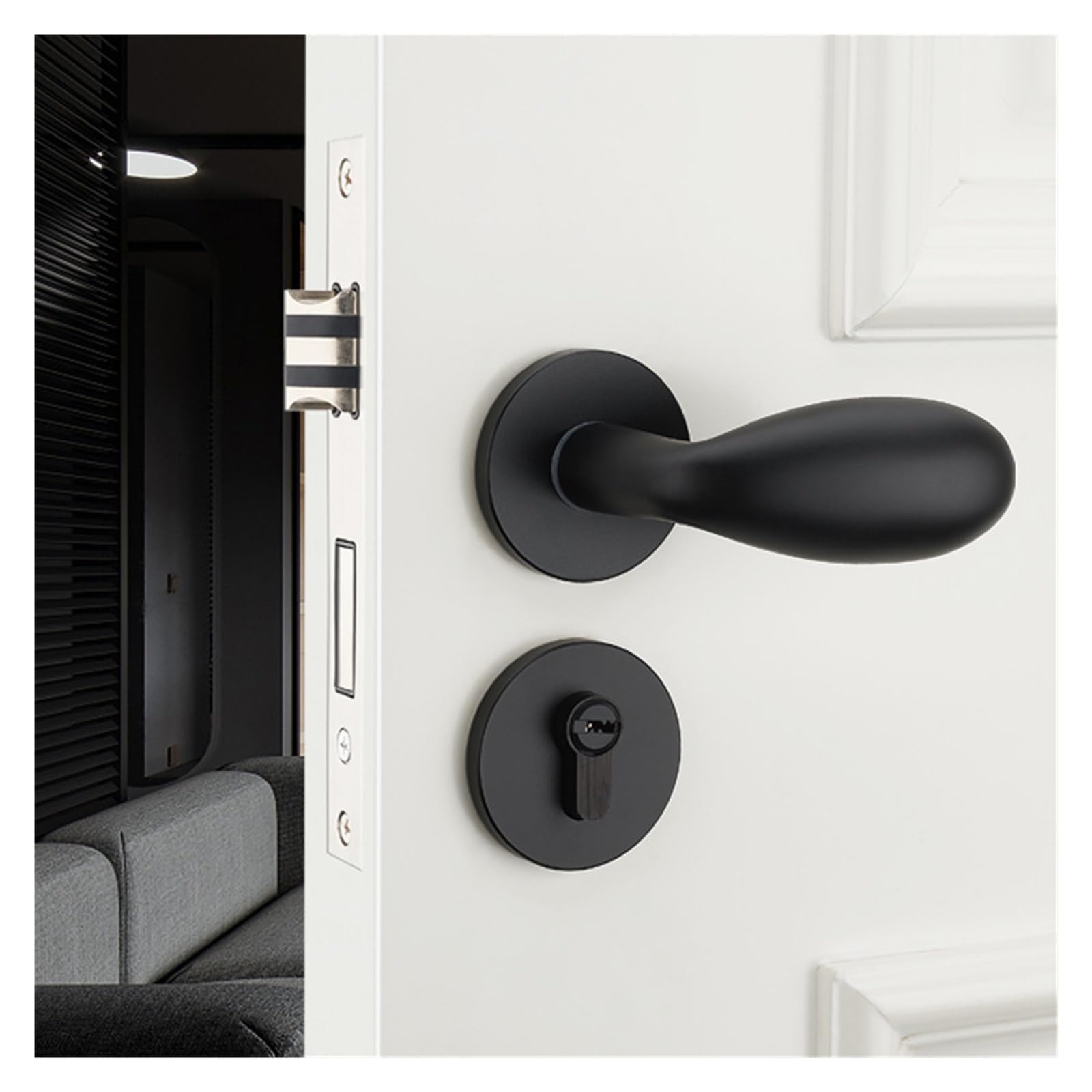 Cerradura de Puerta para Dormitorio Silencioso, Magnético