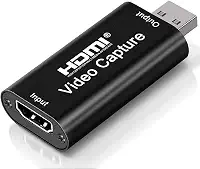 Placa de captura de vídeo HDMI 4K, cartão de captura de vídeo Cam Link, adaptador de captura de áudio HDMI para USB 2.0 dispositivo de captura de gravação para streaming, transmissão (Megamix)