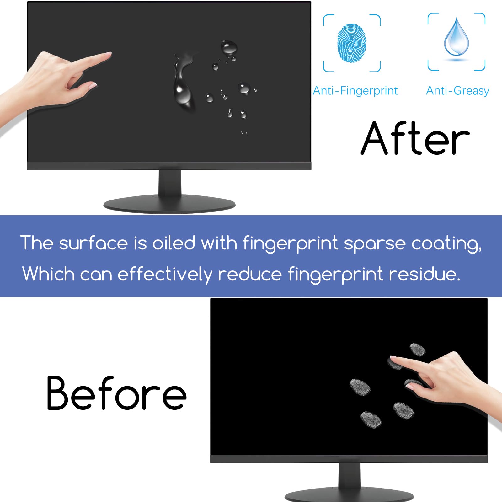 Panel protector de pantalla de luz azul para monitor de computadora de 23.8 pulgadas, filtro de bloqueo de luz azul, protector antirreflejos para computadora de escritorio (extraíble, no 8