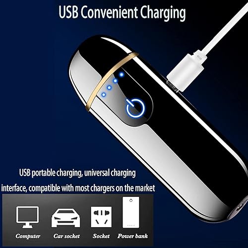 Miniatura 2 de Encendedor electrónico, encendedor inteligente recargable por USB, mini encendedor eléctrico de encendido táctil, resistente al viento, encendedor