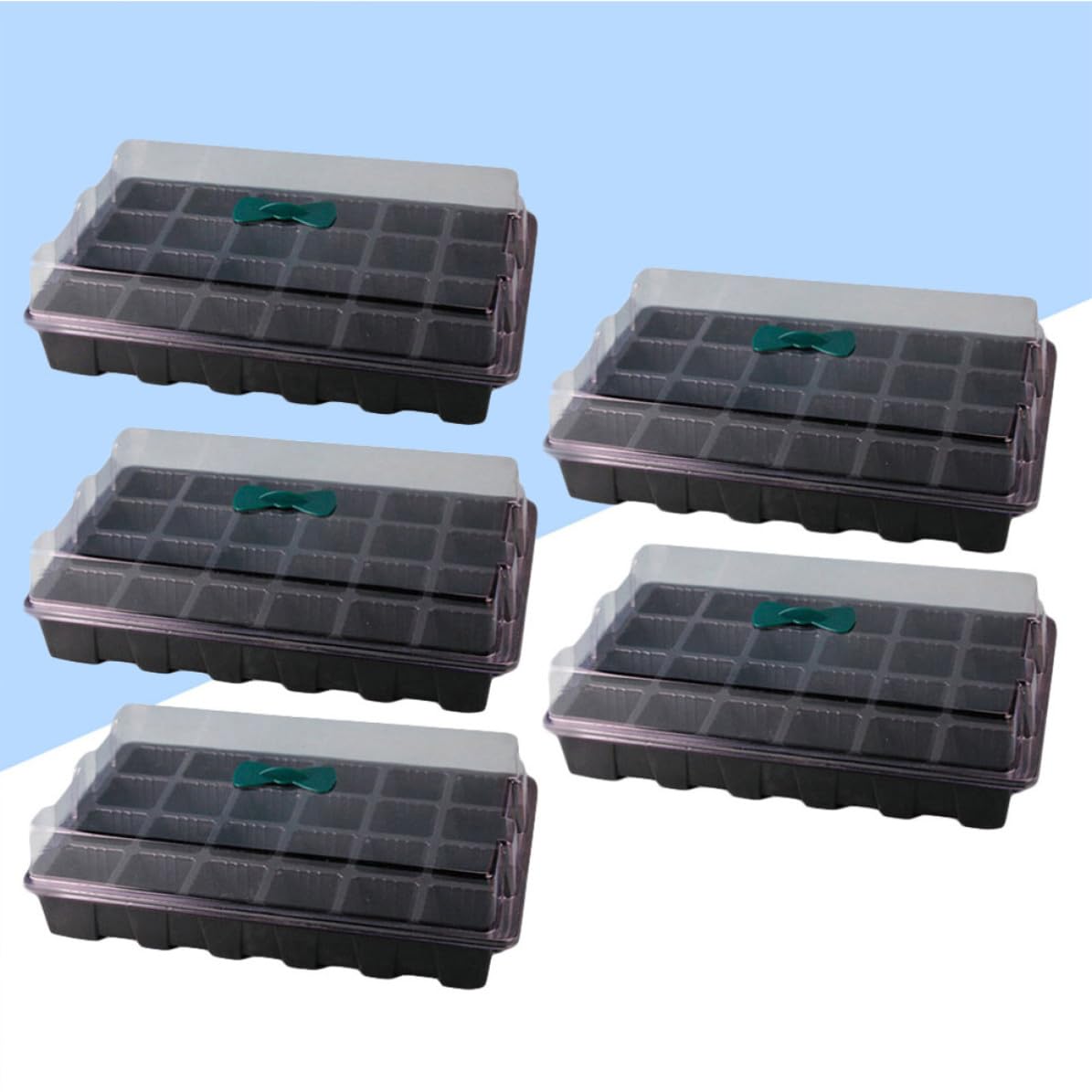 CALLARON 5 Juegos Bandeja de Germinación de Plantas Desmontable, Kit