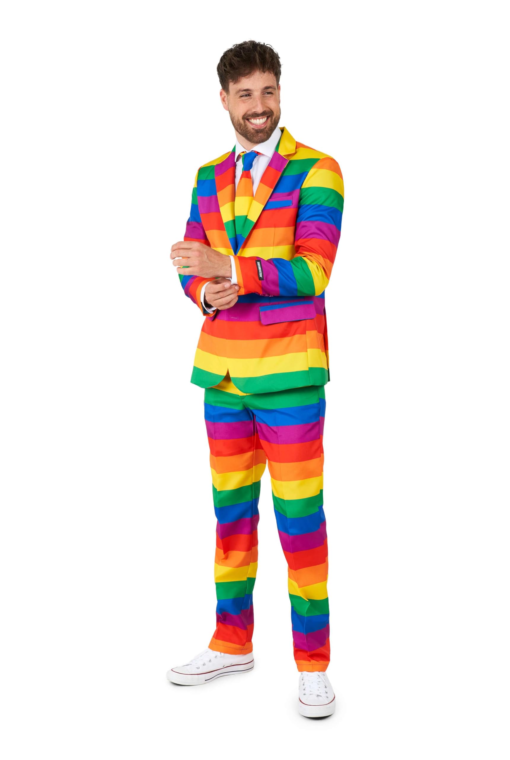 SuitmeisterMen's Suit - Rainbow 2pc Outfit for Pride & Party Slim Fit
