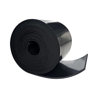 Black Solid Rubber Strip, 1/8 .125" Thick X 4" Wide X 10Long