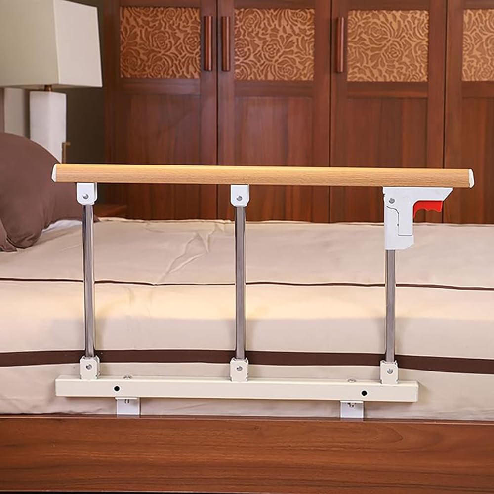 HEYOUTH Sponde Letto Anziani Anticaduta Universali,Portatile Sponde del letto Maniglia di Sicurezza,Sponda Telescopica Ribaltabile a Regolabile,Paracolpi Guardrail,perAnziani o Disabili
