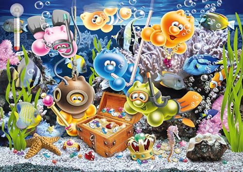 Ravensburger Puzzle Gelini im UnterwasserspaĂź - 1000 Teile Puzzle