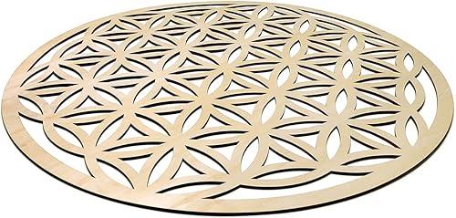 Miniatura 2 de Fourth Level MFG - Arte de pared de madera de geometría sagrada de 33 pulgadas, escultura de semilla de vida, decoración zen para el hogar para yoga