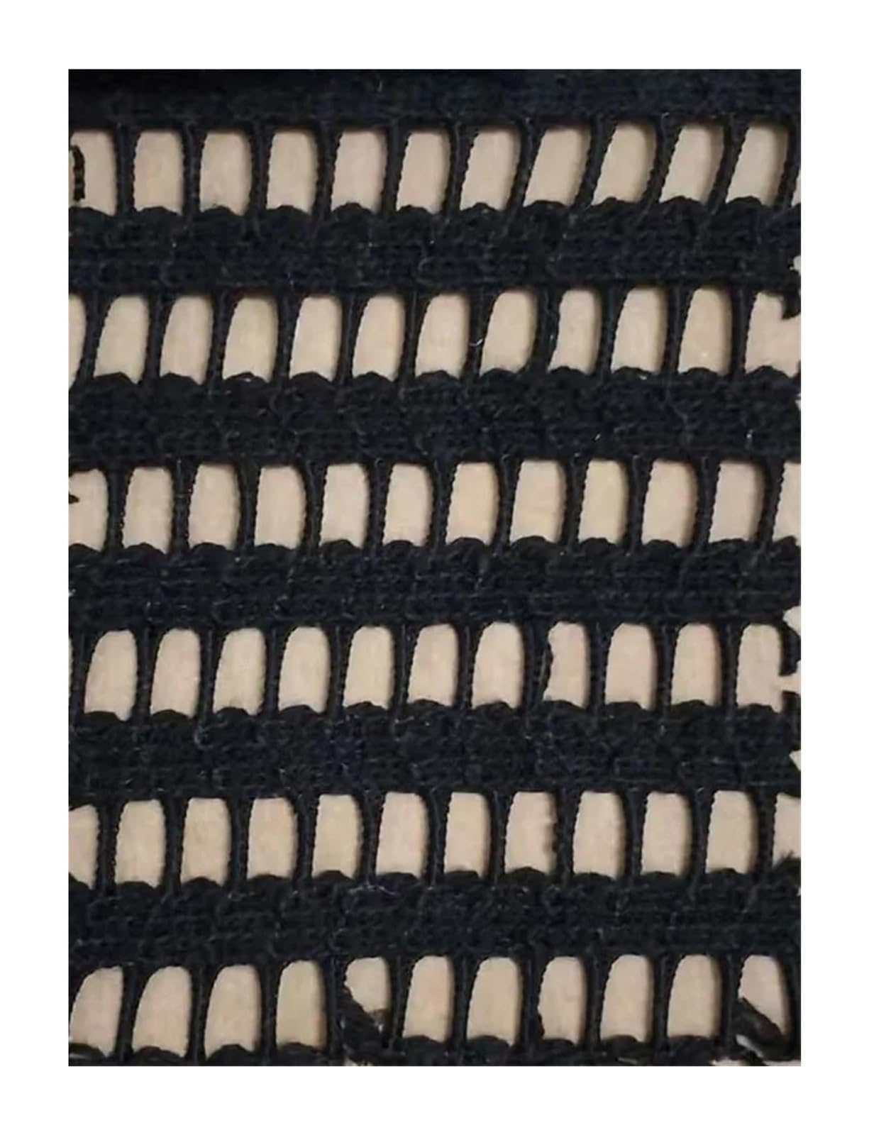 Tejido de malla para costura, Cordón De Tela Encaje Nupcial Bordado Calado Poliéster Transparente Crema Negro 90cmx145cm(Cream)