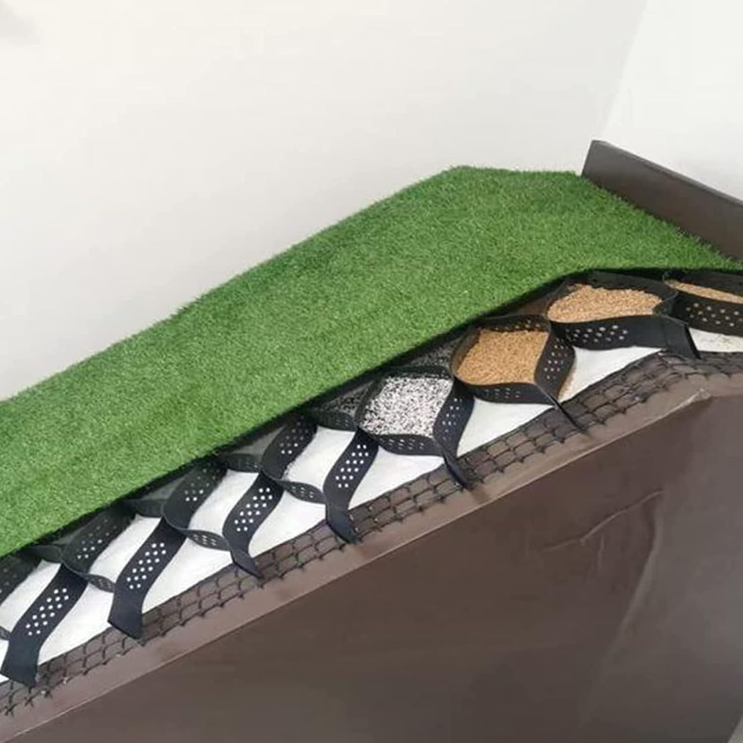 屋外スロープジオセルグリッド舗装、高耐久滑り止め浸透性砂利ジオグリッド - 長さ5/6/7/8/9/10メートル、カスタマイズ可能&