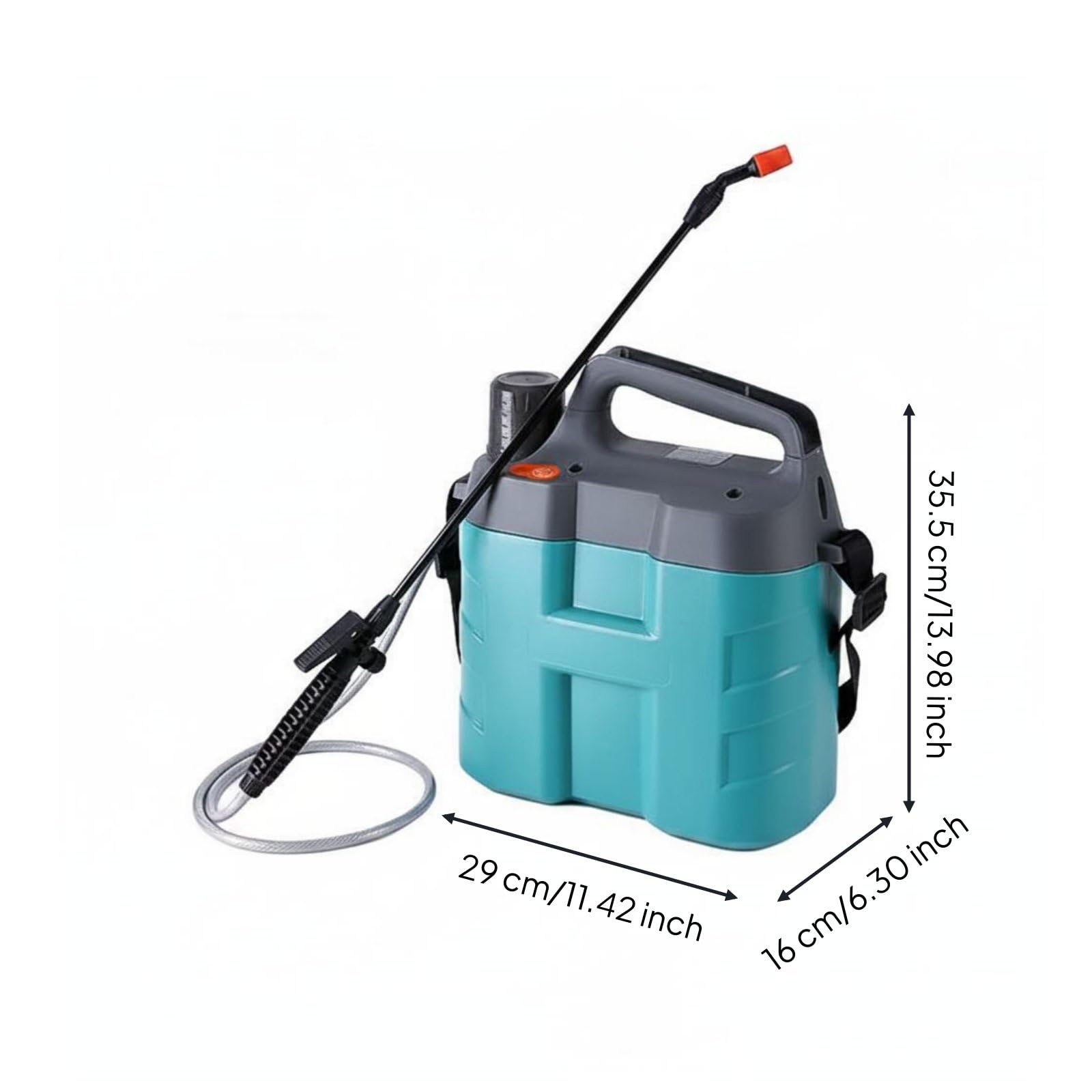 Spruzzatore Elettrico Portatile Spruzzino a Pressione Nebulizzatore Vaporizzatore Irrigatore con modalità Getto E Nebbia Regolabili E Tracolla, 8L, Standard
