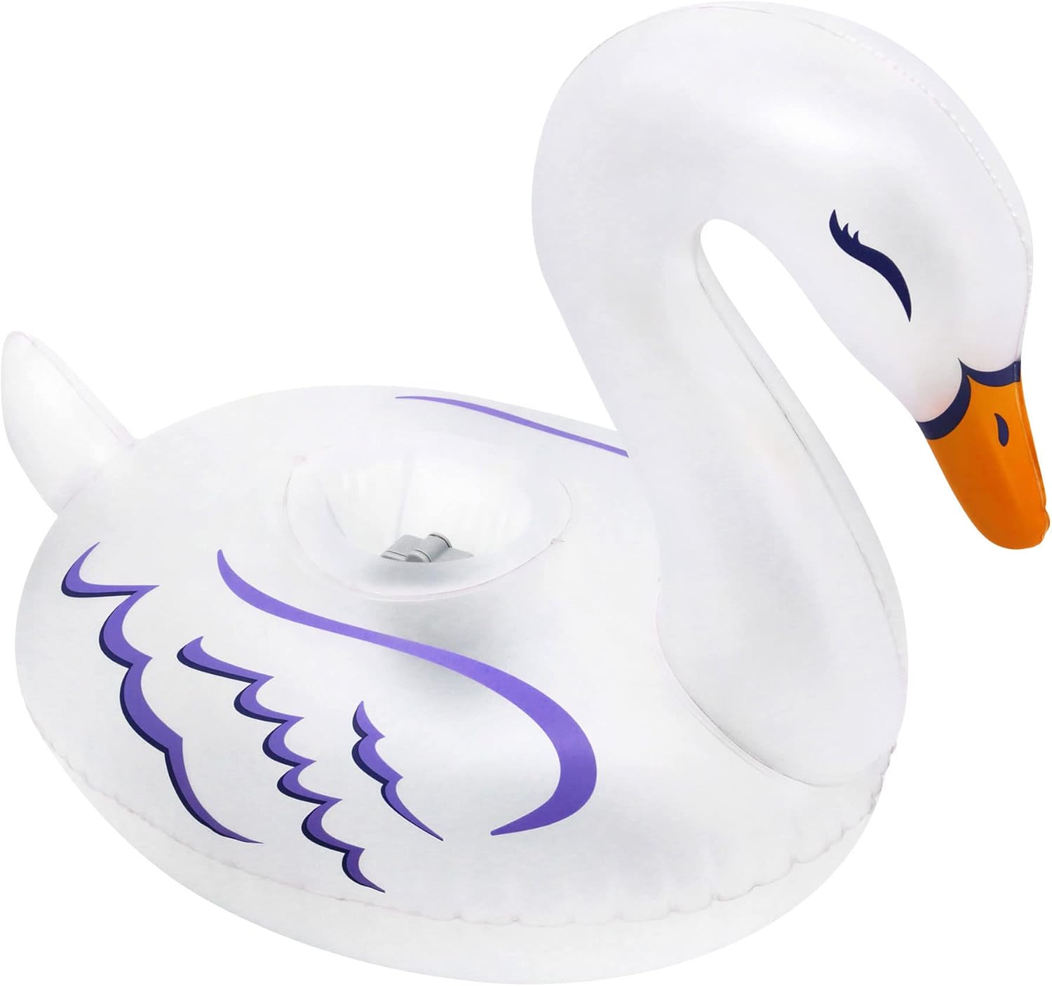 Banzai Lumi Bright Party Swans Floating Pool Lanterns, Outdoor Inflatable Swan LED-Light Float Set, Pack of 2