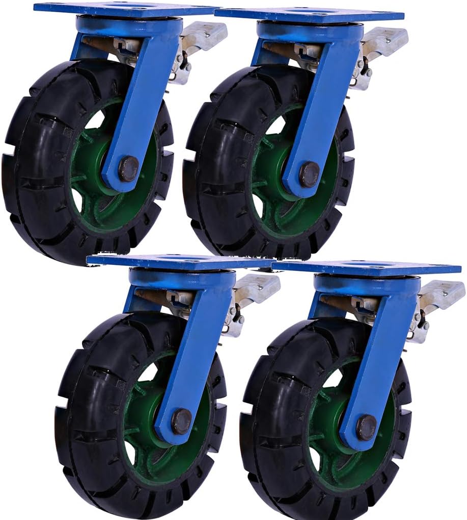 free shipping 10cm caster solid rubber tire trolley wheel bearing
