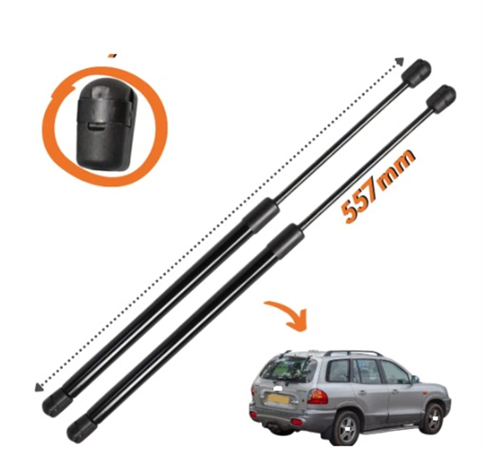 2x MAGNETI MARELLI 430719088100 Gasfeder Dämpfer Heckklappe 650N Für
