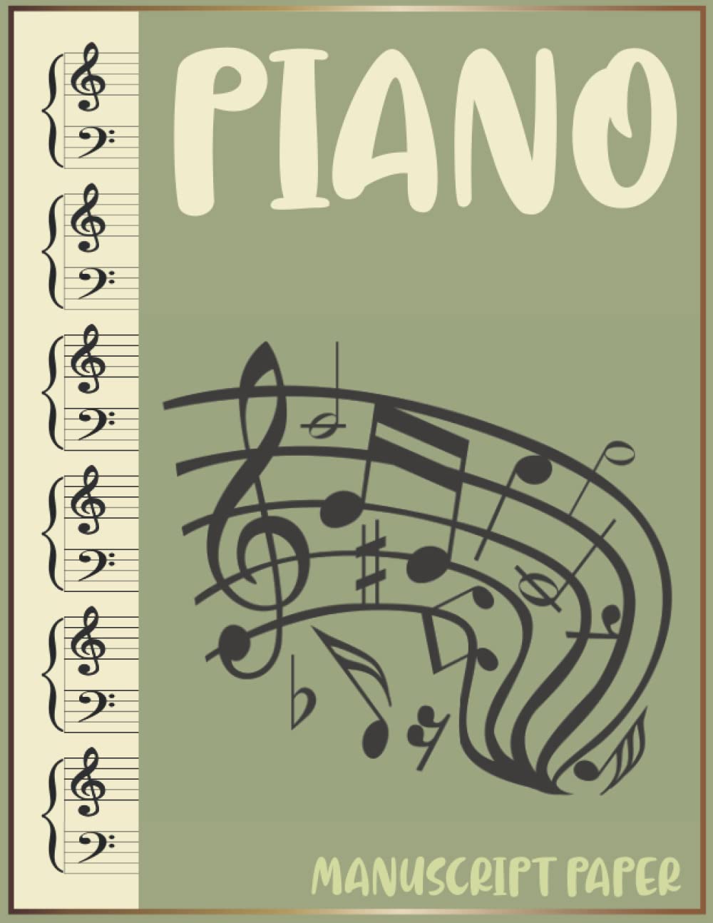 Independently published Beginner Piano Sheet Music: Piano Manuscript Paper Wide Staves For Musicians, Composers, And Songwriters | A Large Grand Staff Music Notebook