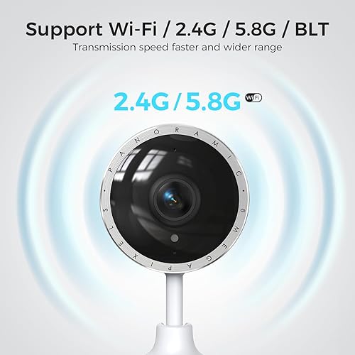 Miniatura 3 de ARPHA Cámara de seguridad para interiores 4K, cámara WiFi para mascotas para seguridad en el hogar con detección humana PIR, detección de sonido,