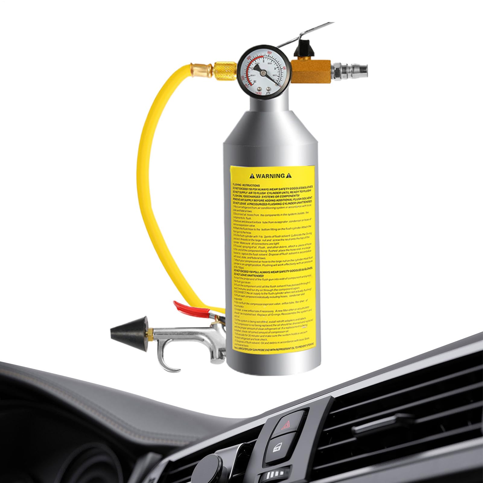 Kit Di Lavaggio Per Climatizzazione Detergente Professionale per Tubazioni | Bottiglia Spray Con Tubo Per Pulizia Sistemi HVAC E Manutenzione Auto Camion E Veicoli
