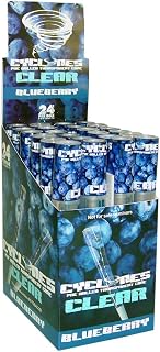 Cyclones Pre-Rolled Clear Cigar Tube - Blueberry - 24pc Display