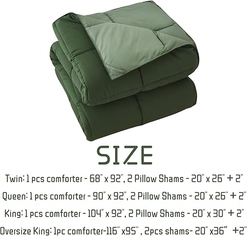 Miniatura 9 de HJ - Juego de edredón de 3 piezas para todas las estaciones, suave, cómodo, alternativo, reversible, acolchado, de gran tamaño, para dormitorio