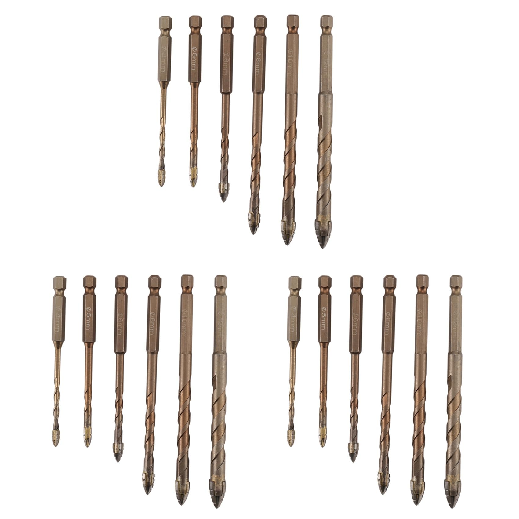Jnchdghwa As Shown 3X Four-Flute Eccentric Drill Bit, Four Edged Serrated Eccentric Drill, Four-Flute Eccentric Drill Bit