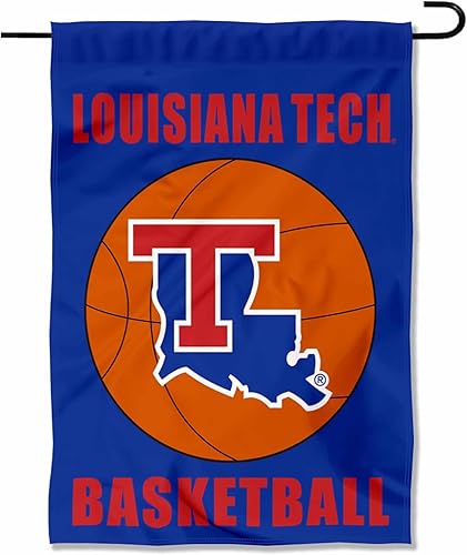 College Flags & Banners Co. Louisiana Tech Bulldogs - Bandera de baloncesto para jardín
