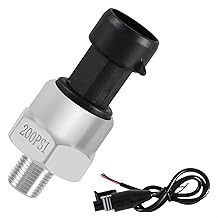 FUSCH 200 PSI Pressure Transducer Sensor with Connector Harness, 1/8"NPT Thread Stainless Steel Pressure Transmitter for Oil Fuel Water Air