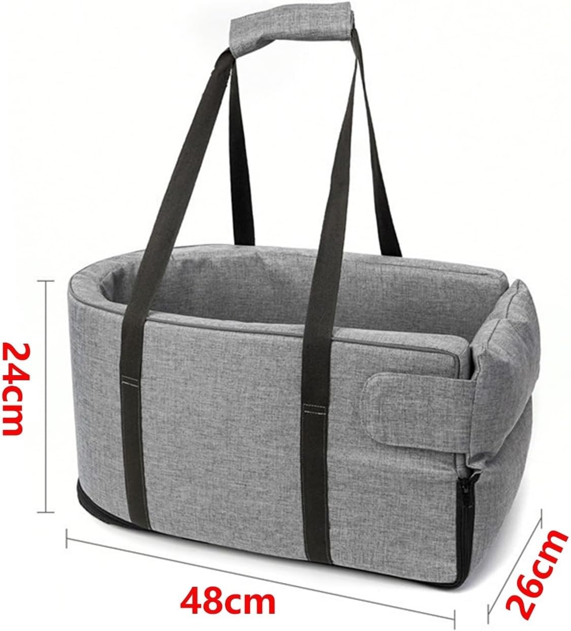 Center Console Dog cat car Safety seat, pet car Booster seat, armrest Booster seat, Dog cat Travel Bag Washable Suitable for car, Suburbs (Color : Blue)