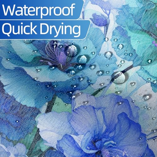 Rideau de douche en tissu de qualité supérieure 165 x 183 cm bleu - 4