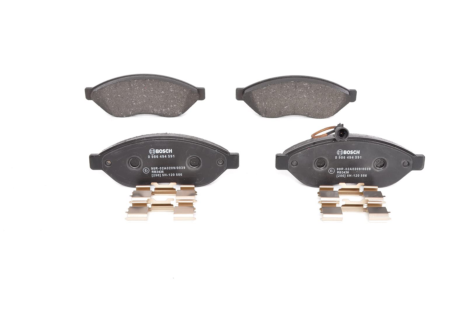 Bosch BP1021 Pastillas de freno Eje delantero certificación ECE-R90 1 juego de 4 pastillas