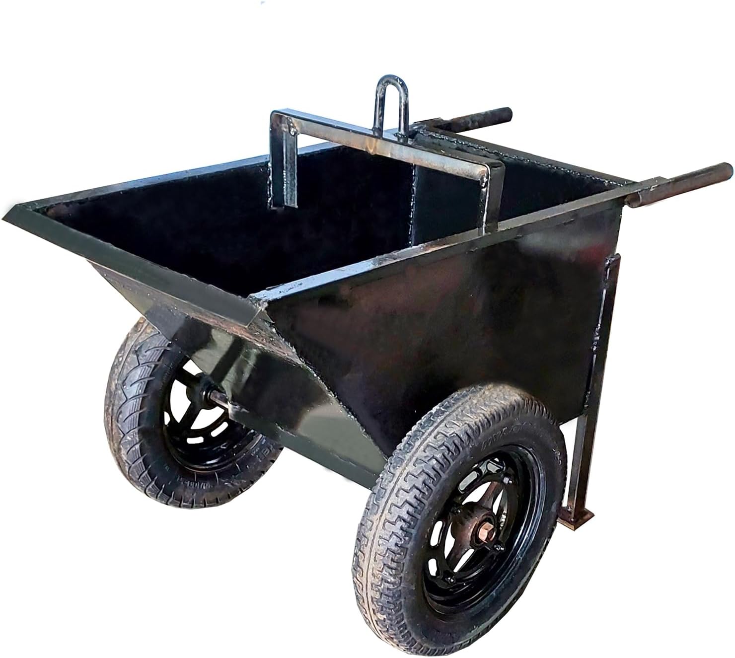 1PC Double Wheel Barrow Trolley for Constructions | Monkey Hoist Trolley & Thela Heavy Duty of Shifting of Concrete Bricks Sand & Other Building Material c2
