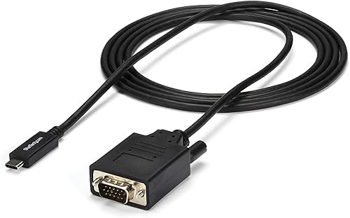 StarTech.com Cable USB C a VGA de 1920 x 12001080p USB tipo C a VGA adaptador activo de video - Compatible con Thunderbolt 3 - Monitor  proyector