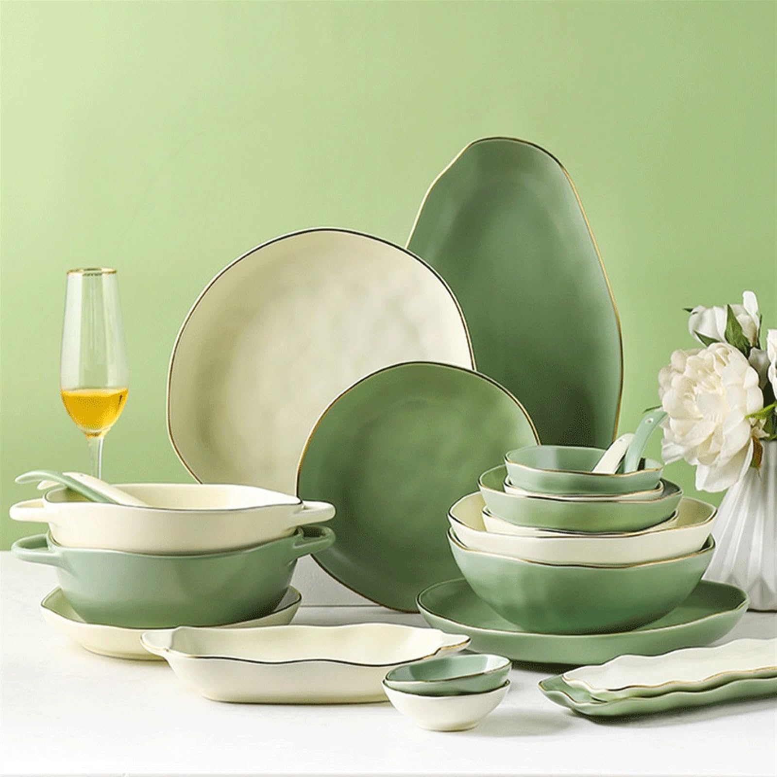 Obiadowe Talerze Chlebowe Ceramiczny talerz obiadowy Talerz warzywny deserowy Gospodarstwo domowe Gotowanie Sashimi Nieregularny na owoce chlebowy Deser Ciasto Tablewa Talerze Kuchenne(Biały)