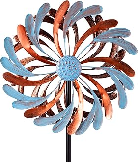 Viveta Wind Spinner for Yard and Garden, Metal Windmill Spinning Kinetic Wind Spinners for Outside Yard Patio Lawn Decor