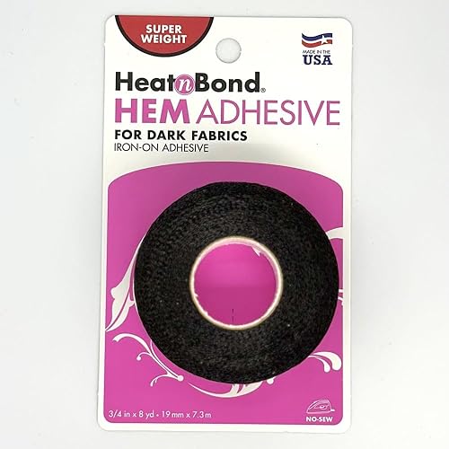 Miniatura 2 de HeatnBond Hem Iron-On Adhesive Super Weight- Cinta termoadhesiva para hacer dobladillos, 34 pulgadas por 8 yardas, color negro
