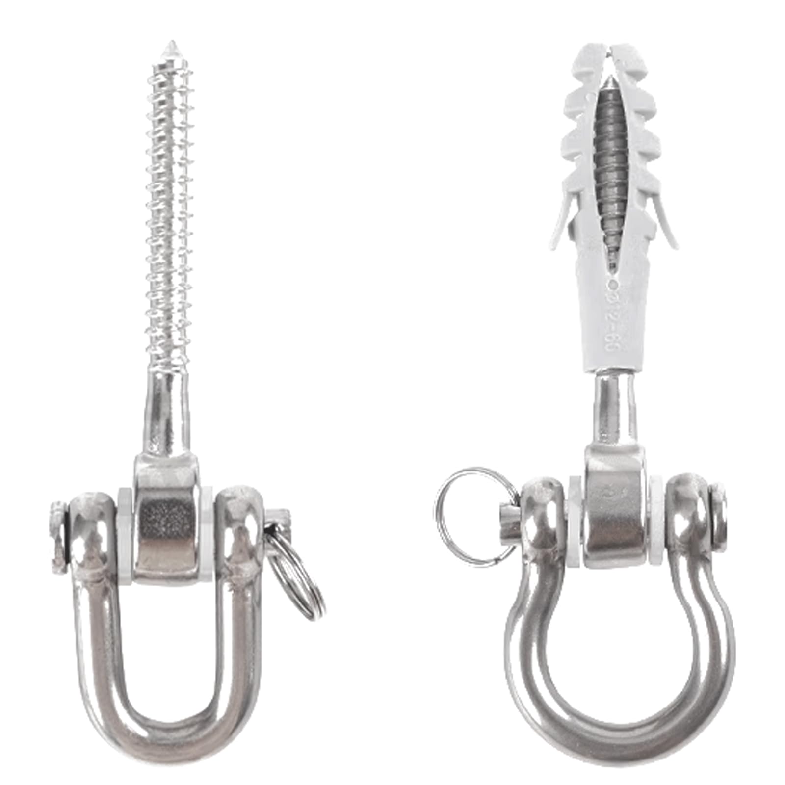 esmen Schaukelhaken 2er-Pack Sandsack-montierte Haken, Edelstahl-Schraubaufhänger, 180°-Schaukelset, Schaukel-Hardware-Set für Veranda-Hängemattenstuhl