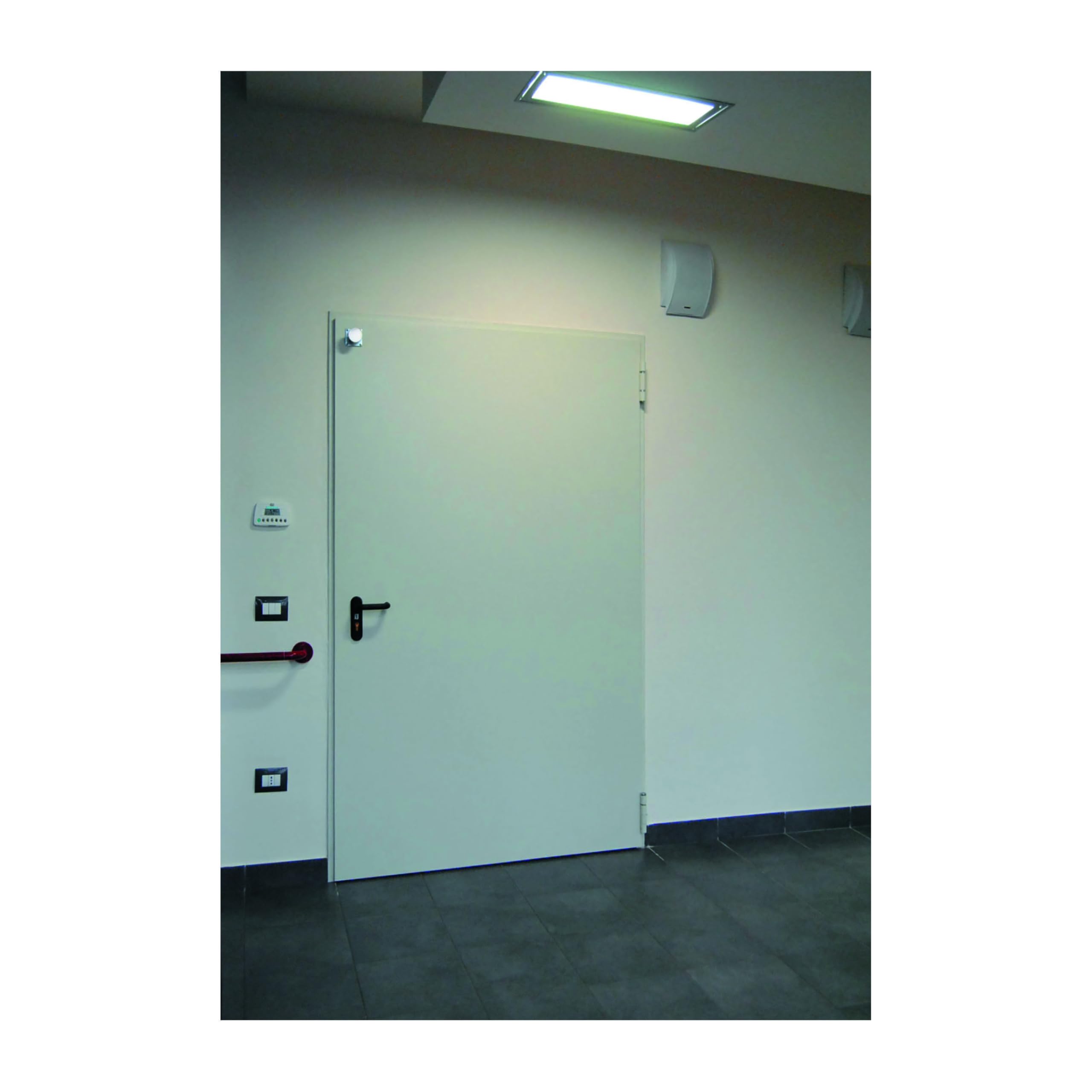 Porta Tamburata Reversibile - Acciaio Zincato - Verniciata Bianco RAL 9010-80 x 210
