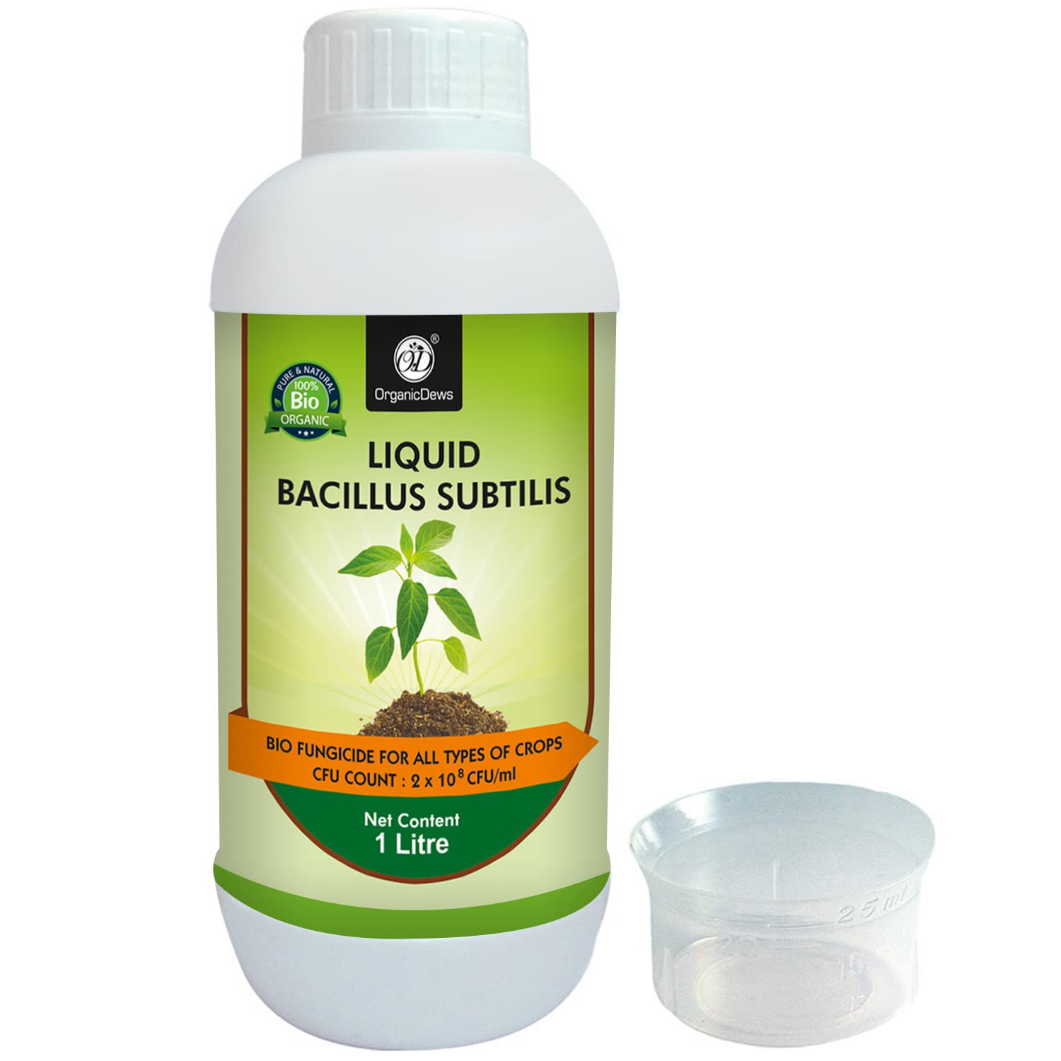 OrganicDews Liquid Bacillus subtilis(2x10^8 CFU/ML) Bio Fungicide (1 litre) for Seeds and Garden Plants - Against Root/Stem Rot, Wilt Fungal Dieases 1 litre (B0C58TVSV6) Amazon Price History, Amazon Price Tracker