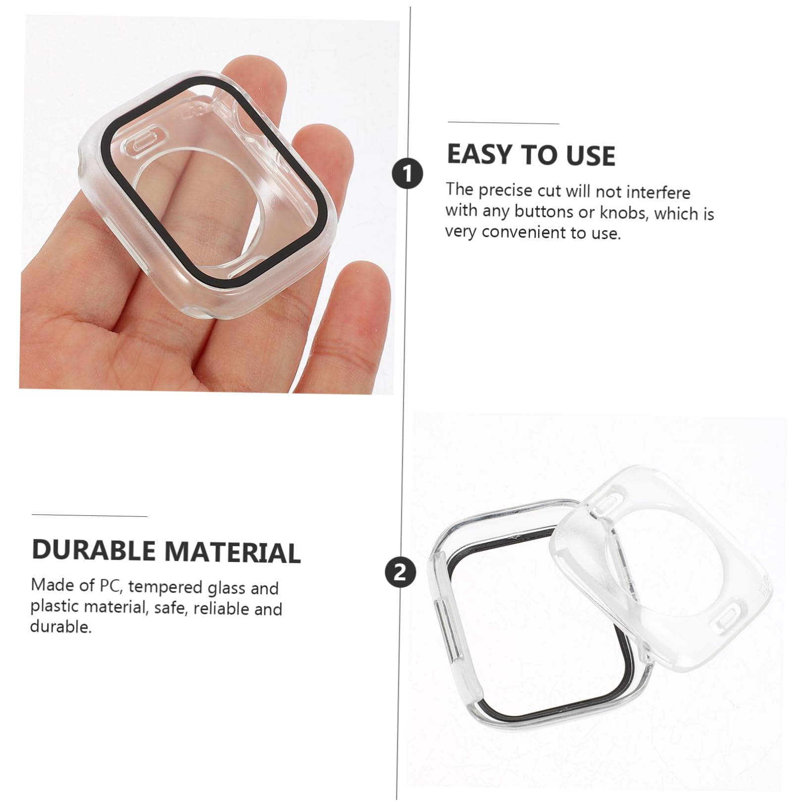 Gatuida 5pezzi Custodia Per Watch Cover Protettiva Trasparente Facile Da Installare Resistente Ai Graffi Compatibile Con Smartwatch