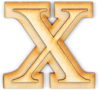 2 Pack Official Greek Wooden Letters for Crafts, Chi - 2" Classic Font Double Layer Wooden Greek Letters - Precision Cut Natural Wood Letter for Sorority/Fraternity Paddles and DIY Projects