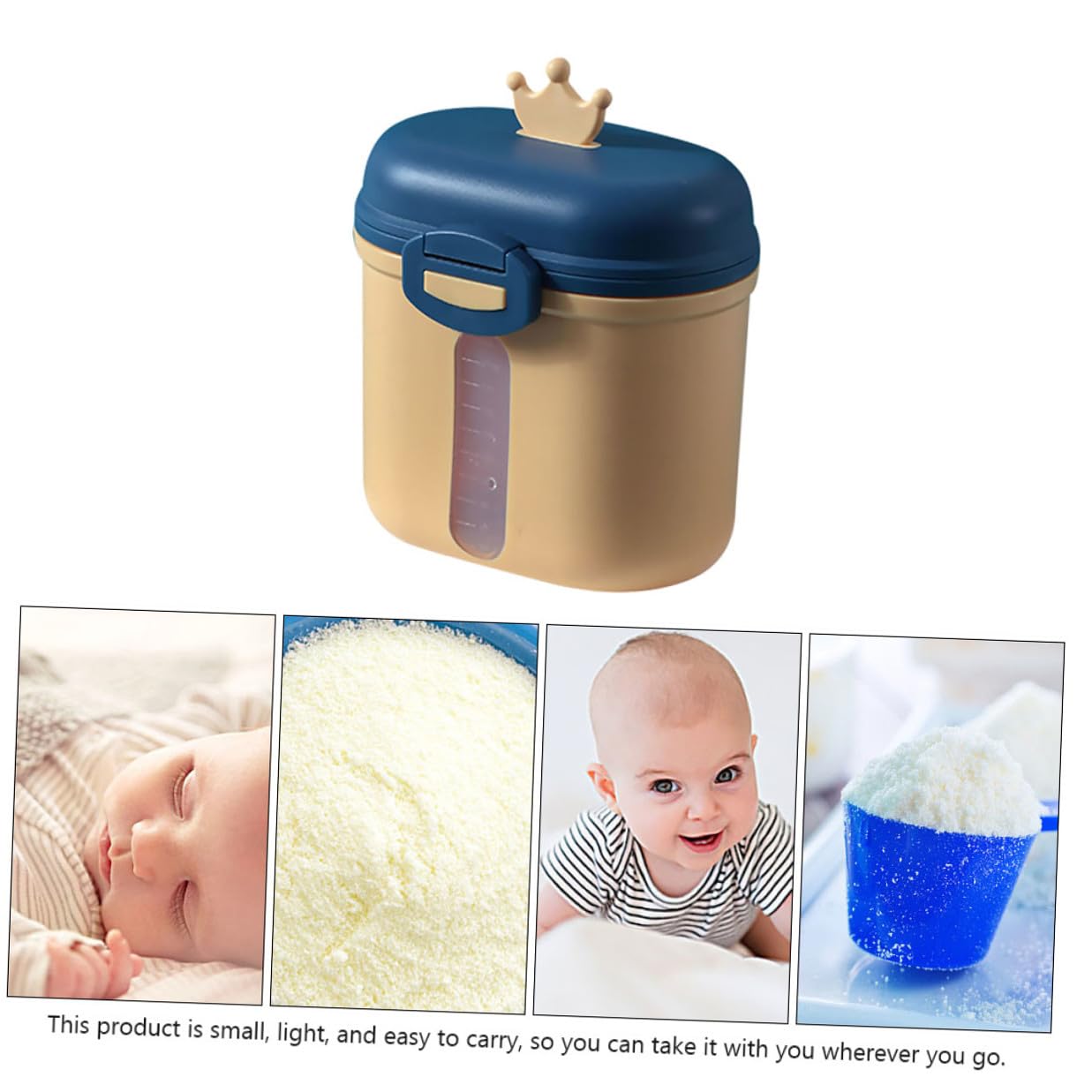 Large Capacity Outdoor Milk Powder Box with Double Sealing Leakproof Design Portable Food Carrying Container with Smooth Surface and Edges Lightweight Travel Storage Canister for