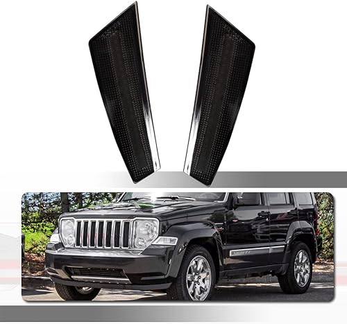 Para 2008 2009 2010 2011 2012 Jeep Liberty Parachoques delantero lado luces ámbar Led lente transparente 57010214AC, 57010213AC