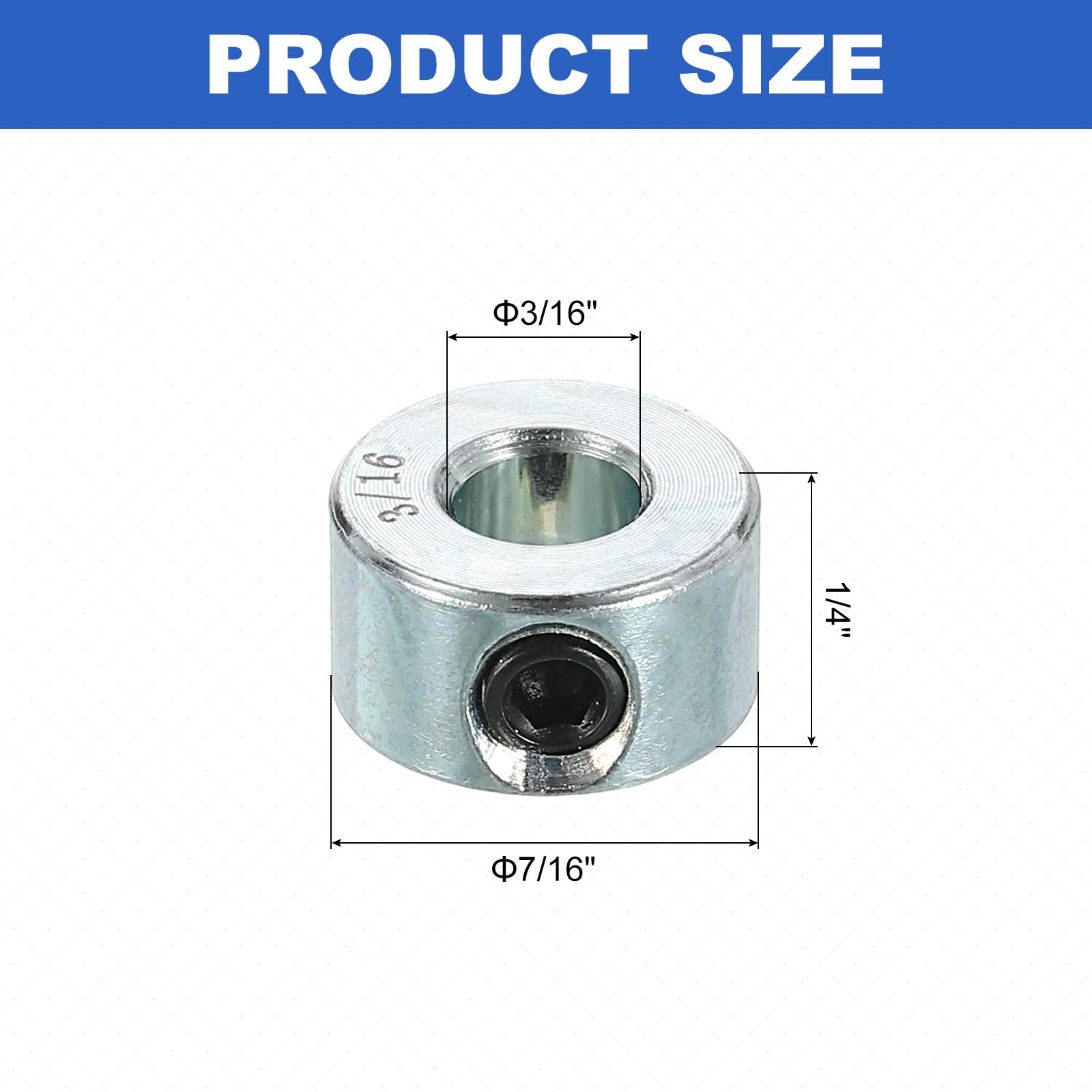 Carbon Steel Shaft Collars - Set of 8 -2