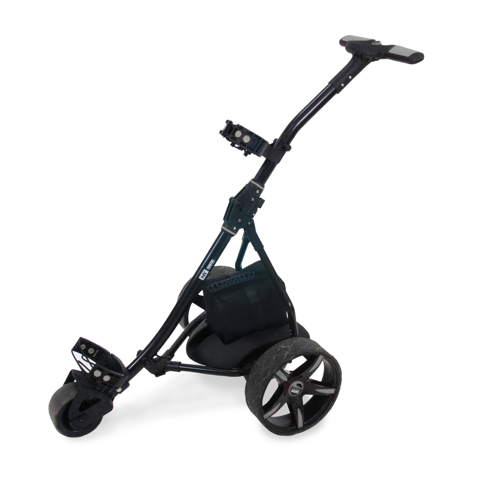 M.Y Pro Series Electric Golf Trolley Blue | 18 Hole Lead Acid Battery Golf Cart | 9 Speed Auto Distance Function | Easy To Assemble | Over £100 Free Accessories (Grey)