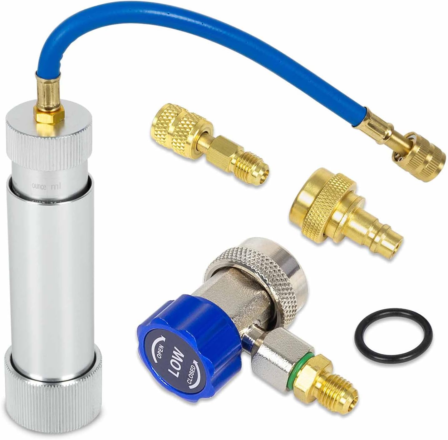 RANSOTO AC Oil Dye Injector Kit with R134A Adjustable Quick