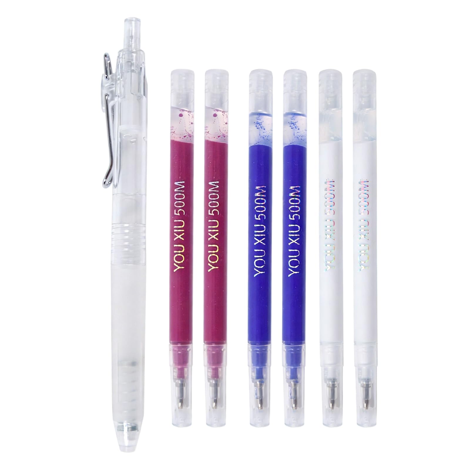 ZEPFJHE Temperatures Disappearing Fabric Marker Pen for Sewing and Crafting with Heat Sensitive Temporary Fabric Marker