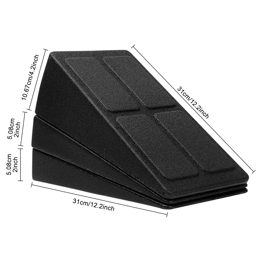 mizikuu Estensori per Polpacci, Set di 3 Slant Board Stretching Polpacci Regolabile barella per Polpaccio Stretch Board Squat Ramp per Piedi Muscoli Posteriori della Coscia Achille Gamba Esercizi